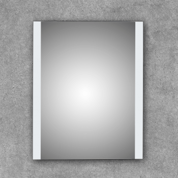Espejo de baño luz led con tira marco aluminio negro mate cuadradado Adhara  - Espejo Baño